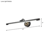 17-22 Modish Swing Arm Wall Lamp With Led Black Vanity Mirror Light