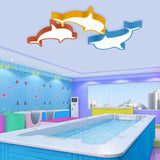 Dolphin Acrylic Ceiling Lamp: Modern Lovely Flush Mount Light For Kindergarten