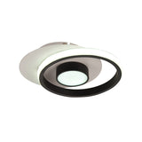 Modernist Metallic Gold/Black - White Led Flush Mount Lamp For Corridor - Warm/White Light