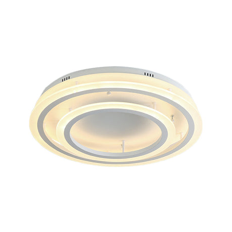 Contemporary Led Acrylic Hoop Ceiling Light In Warm/White - 18/29.5 Width