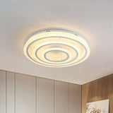 Contemporary Led Acrylic Hoop Ceiling Light In Warm/White - 18’/29.5’ Width