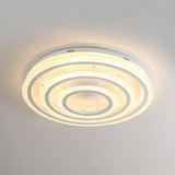 Contemporary Led Acrylic Hoop Ceiling Light In Warm/White - 18/29.5 Width