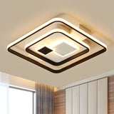 Nordic Led Black Metal Flushmount Ceiling Light For Bedroom 16.5/20.5 W / 16.5