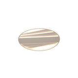 Minimalist Metallic Flush Mount Light Fixture In Warm/White Led 16/19.5 W