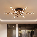 Nordic Led Black Flush Ceiling Light In Warm/White For A Serene Bedroom Ambiance / White