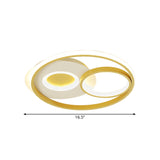 Contemporary Gold Ring Led Flushmount Ceiling Light For Bedroom (16.5’/20.5’ Width)