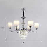 Minimalist Crystal Chandelier With Chrome Finish And Clear Glass Shade