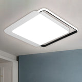 Nordic Flush Mount Acrylic Led Ceiling Lamp For Bedroom In White
