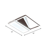 Geometric Led Flush Mount Light Black And White Acrylic Modern Design 18/21.5