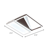 Geometric Led Flush Mount Light Black And White Acrylic Modern Design 18’/21.5