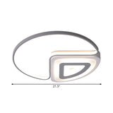 Modern Acrylic Led Flushmount Light In Warm/White 18/21.5 Wide
