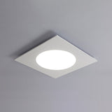 Contemporary White Square Flushmount Led Ceiling Fixture - 19.5/23.5 W Warm/White Light