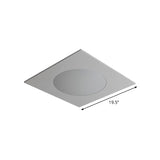 Contemporary White Square Flushmount Led Ceiling Fixture - 19.5’/23.5’ W Warm/White Light