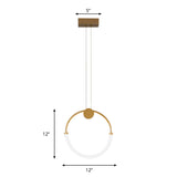 Nordic Acrylic Circular Chandelier - Gold Pendant Lighting With 1/3 Bulbs In Warm/White Light