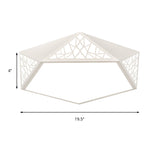 Modern Acrylic Led Ceiling Lamp | Slim Panel Pentagon Flush Mount Child Bedroom