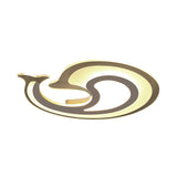Kids’ Cartoon Snail Shell Ceiling Light In Striped White Flush Design - Ideal For Child’s Bedroom