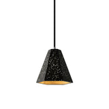Geometric Cement Pendant Lighting - Simplicity Black/White/Yellow Hanging Light
