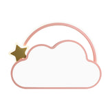 Cloud & Star Led Ceiling Light For Kids Bedroom - Simple Pink/Gold Design