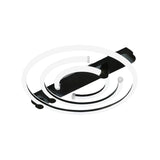 Contemporary Black/Gold Metal Circle Ceiling Light With Led Semi Flush Mount - Warm/White Lighting