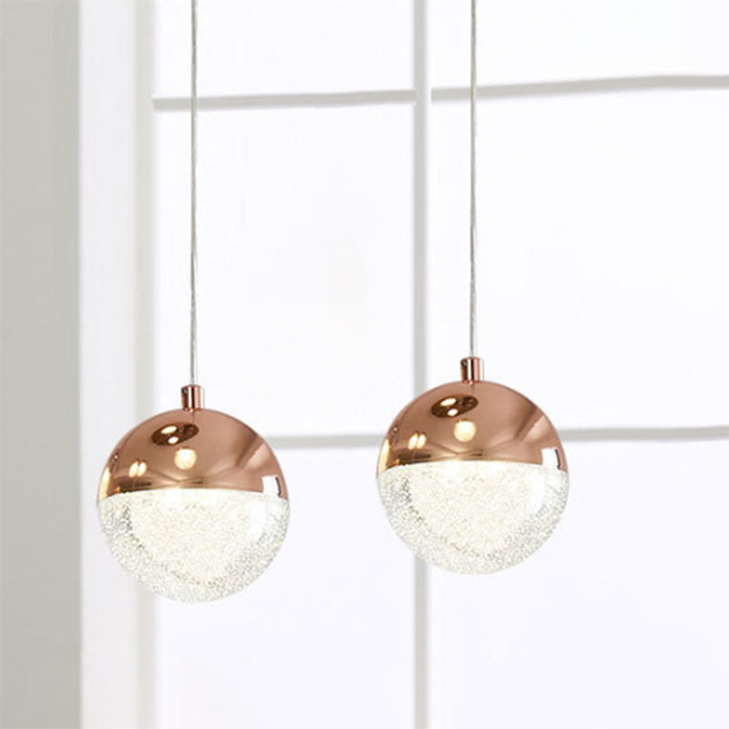 Modern Crystal Led Pendant Light: Chrome/Gold Finish Ideal For Dining Room Gold