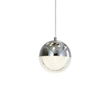 Modern Crystal Led Pendant Light: Chrome/Gold Finish Ideal For Dining Room