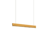 Modern Wood And Metal Pendant Light - Rectangle Shape 23.5/35.5/47 Wide 1 White/Pink/Yellow Colo(U)R
