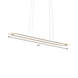 Simplicity Led Acrylic Hanging Lamp Kit - White Oval Ceiling Pendant In Warm/White/Natural Light