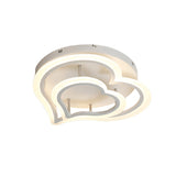 Romantic Heart Ceiling Light In Acrylic White Finish - Ideal For Child Bedroom