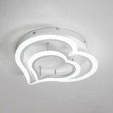 Romantic Heart Ceiling Light In Acrylic White Finish - Ideal For Child Bedroom / 19.5