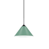 Modern Metal Cone Hanging Light - 1 Pink/Yellow/Green Pendant 12/14/16 Diameter