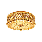 Modern Drum Shade Ceiling Lamp With Led Gold Finish And Crystal Accents For Living Room