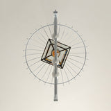 Tiffany Style White Bird Cage Pendant Light - 1-Light Stainless Glass Ceiling Lamp With Inner House