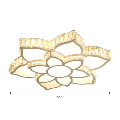 Modern Acrylic Flush Mount Spotlight Led Ceiling Light With Remote Control Dimming - White/3 Color