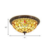 Rustic Stained Glass Sunflower Ceiling Light In Multicolor Options For Dining Room Tiffany Décor