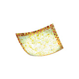 Tiffany Mosaic Led Ceiling Lamp - Beige/White/Light Gray 12/16 W Curved Square Mount Ideal For