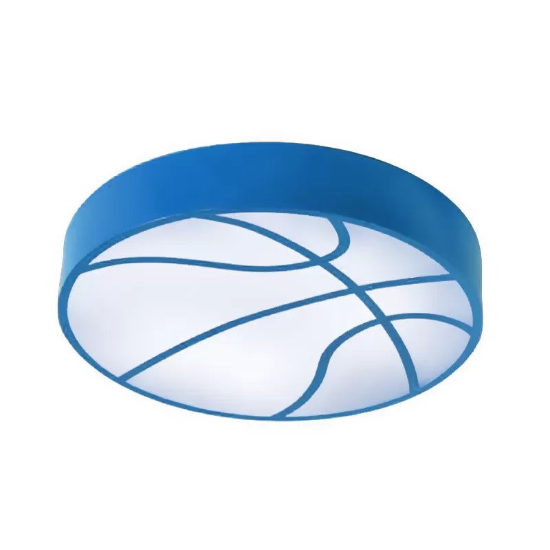 Cartoon Basketball Ceiling Lamp For Babys Room And Hallway Blue
