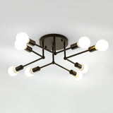 Contemporary Metal Linear Semi-Flush Ceiling Light Ideal For Kids Bedroom And Living Room
