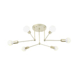 Contemporary Metal Linear Semi-Flush Ceiling Light Ideal For Kids Bedroom And Living Room