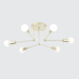Contemporary Metal Linear Semi-Flush Ceiling Light Ideal For Kids Bedroom And Living Room