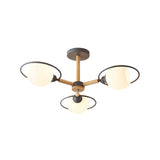 Nordic Style White Sphere Ceiling Light With Frosted Glass Shade - Elegant Dining Room Mount Ring