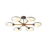 Nordic Style White Sphere Ceiling Light With Frosted Glass Shade - Elegant Dining Room Mount Ring