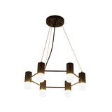Contemporary Black Metal Honeycomb Chandelier - Ideal Pendant Lighting For Hotel Living Room
