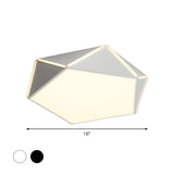 Nordic Led Ceiling Lamp - Pentagon Flush Mount Light With Acrylic Panel