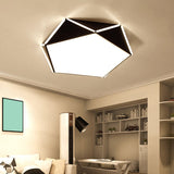 Nordic Led Ceiling Lamp - Pentagon Flush Mount Light With Acrylic Panel