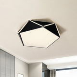 Nordic Led Ceiling Lamp - Pentagon Flush Mount Light With Acrylic Panel