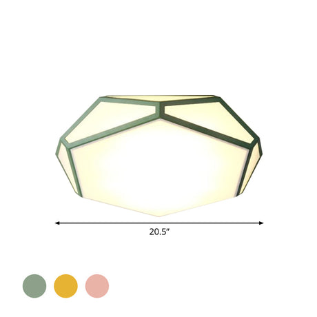 Hexagon Led Ceiling Light In Nordic Candy Colors For Corridors