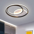 18’/21.5’ Simple Round Led Ceiling Flushmount Fixture In Black Warm/White Light / 18’ Warm