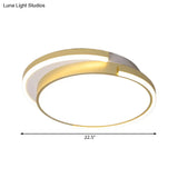 18’/22.5’ Gold Metal Led Ceiling Flush Mount Light Fixture