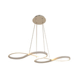 Black/White/Gold Metallic Chandelier Lamp With Led Pendant Lighting In Warm/White Light