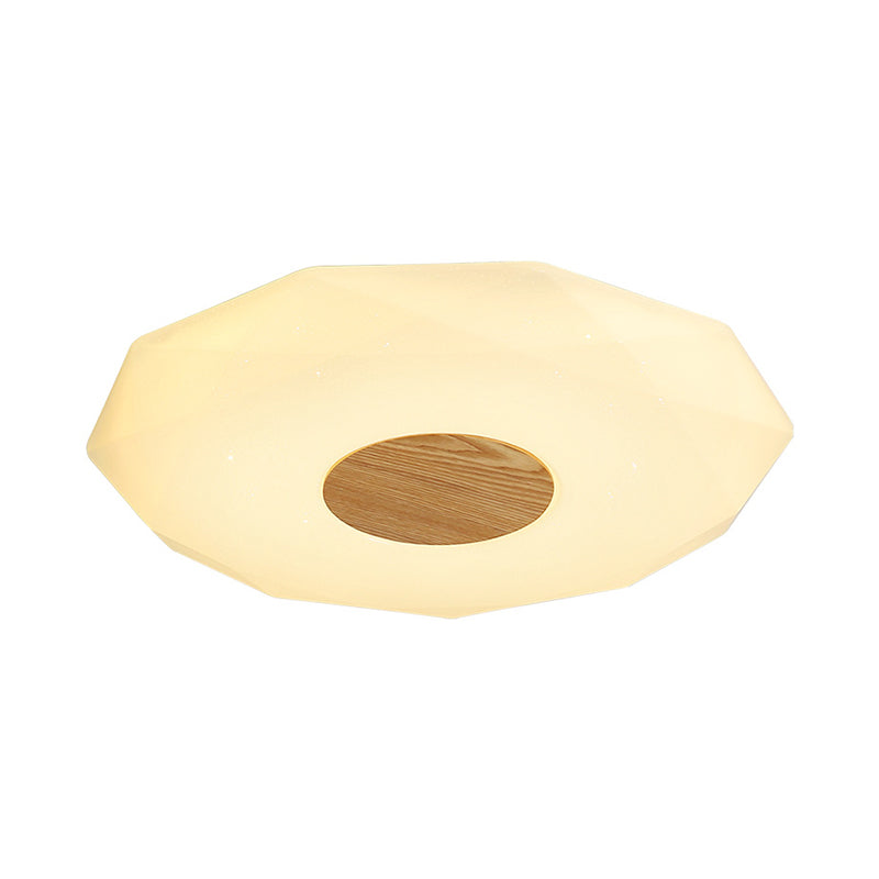 Modern Polygon Acrylic Flush Mount Led Ceiling - 14.5/18.5/22.5 Width Warm/White Light Option